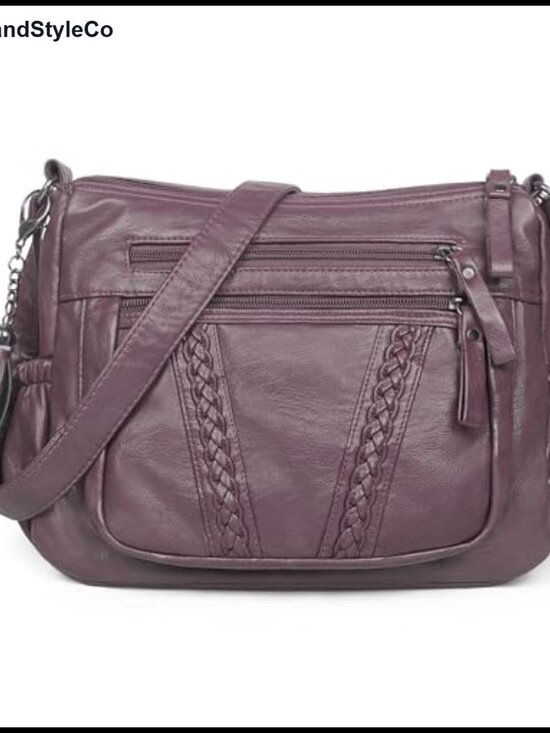 Handbags - Soft PU Leather Crossbody Bag with Tassel Adjustable Strap Women's Purse